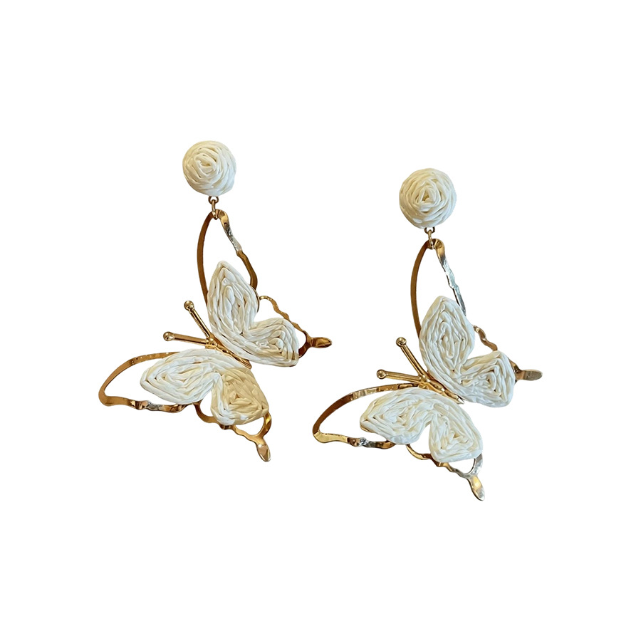 Butterfly Stud Earrings For Women In Gold Featuring Electroplated Copper With 304 Stainless Steel Ear Pins 5