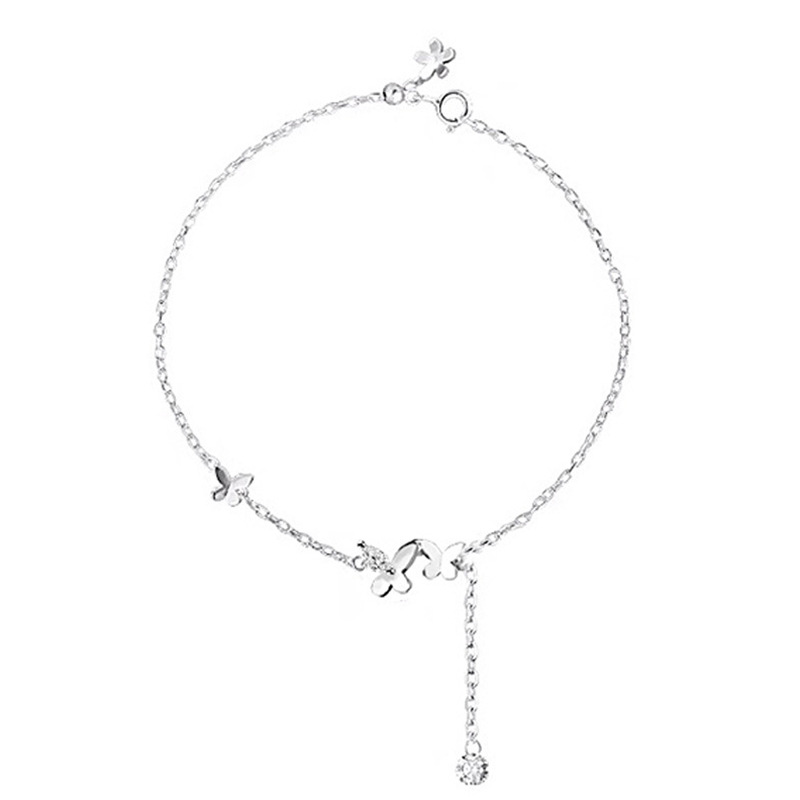 Butterfly Tassel Bracelet For Women In New Style, Copper Material With Electroplated Gold Plating And Zircon Inlay 5