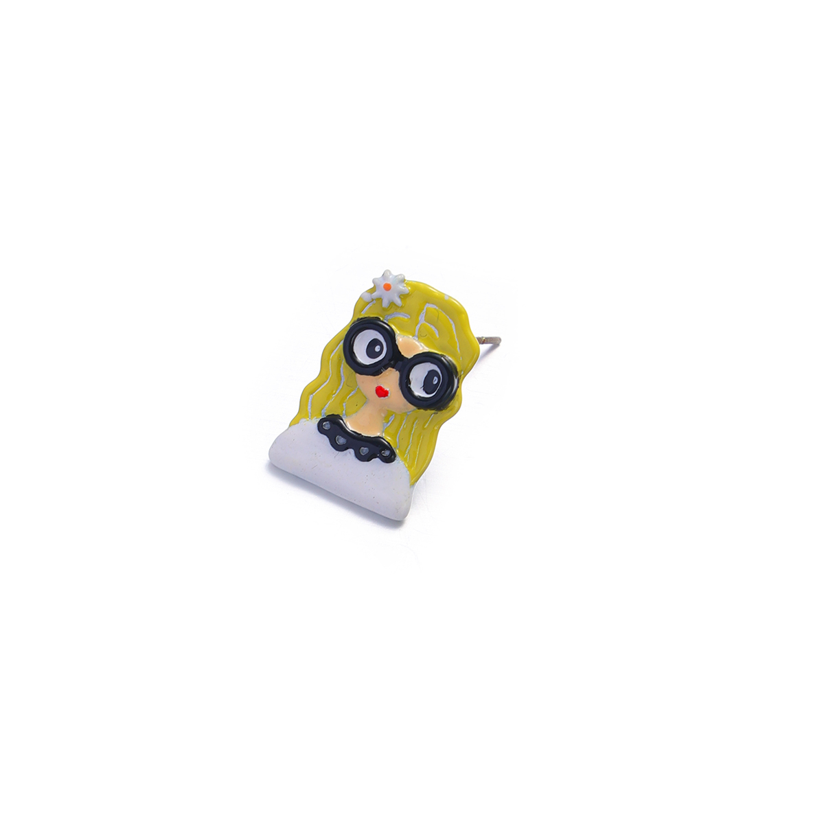 Cartoon Character Enamel Stud Earrings In Copper With 925 Sterling Silver Posts For Women, Novelty Style 3