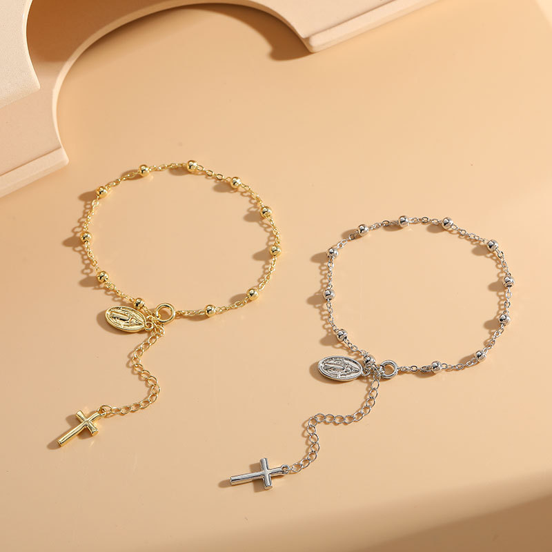 Copper Chain Bracelet For Women Featuring 14K Gold Plated Design With Copper Pendant 2