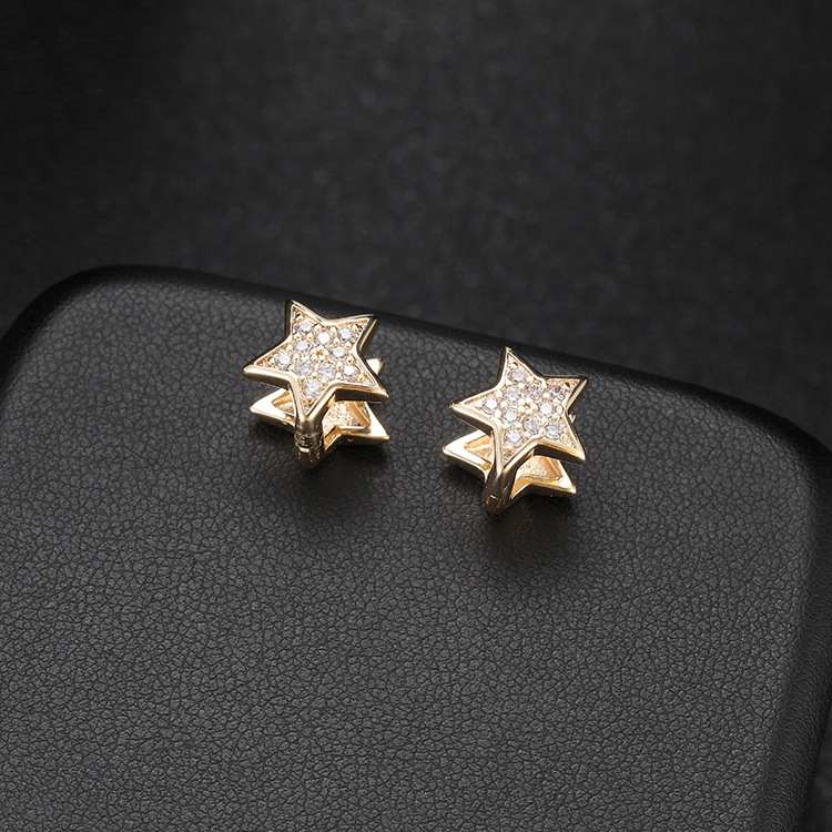 Circle Hoop Earrings For Women Featuring Copper Ear Pins And Zirconia Inlay In New Style 3