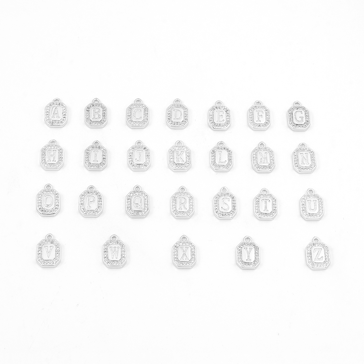 Classic Style Silver Copper Letter Bracelet For Men With Waterproof Non Tarnish Beaded Chain 5
