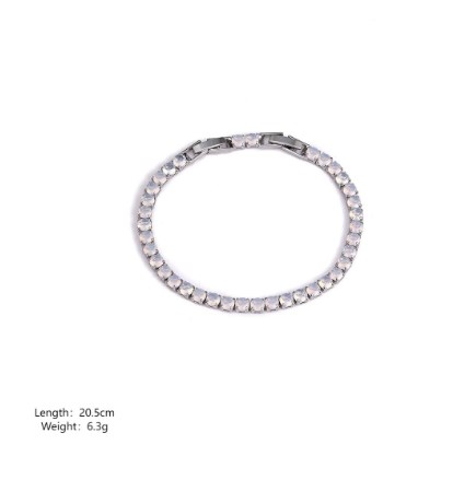 Geometric Copper Bracelets For Women With Polished Design Featuring 18K Gold Plated Finish And Zircon Inlay 6