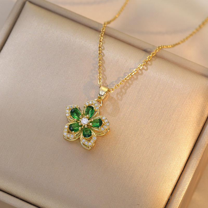 Heart Shape Pendant Necklace For Women With Copper Chain, Electroplated Design, And Zircon Inlay Copper Pendant 3