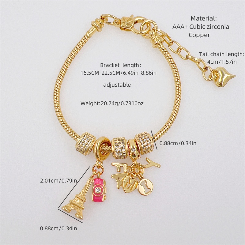 Unisex Soccer Copper Bracelet With 18K Real Gold Plated Finish And 0.03µm Thickness, Perfect For Vacation 7