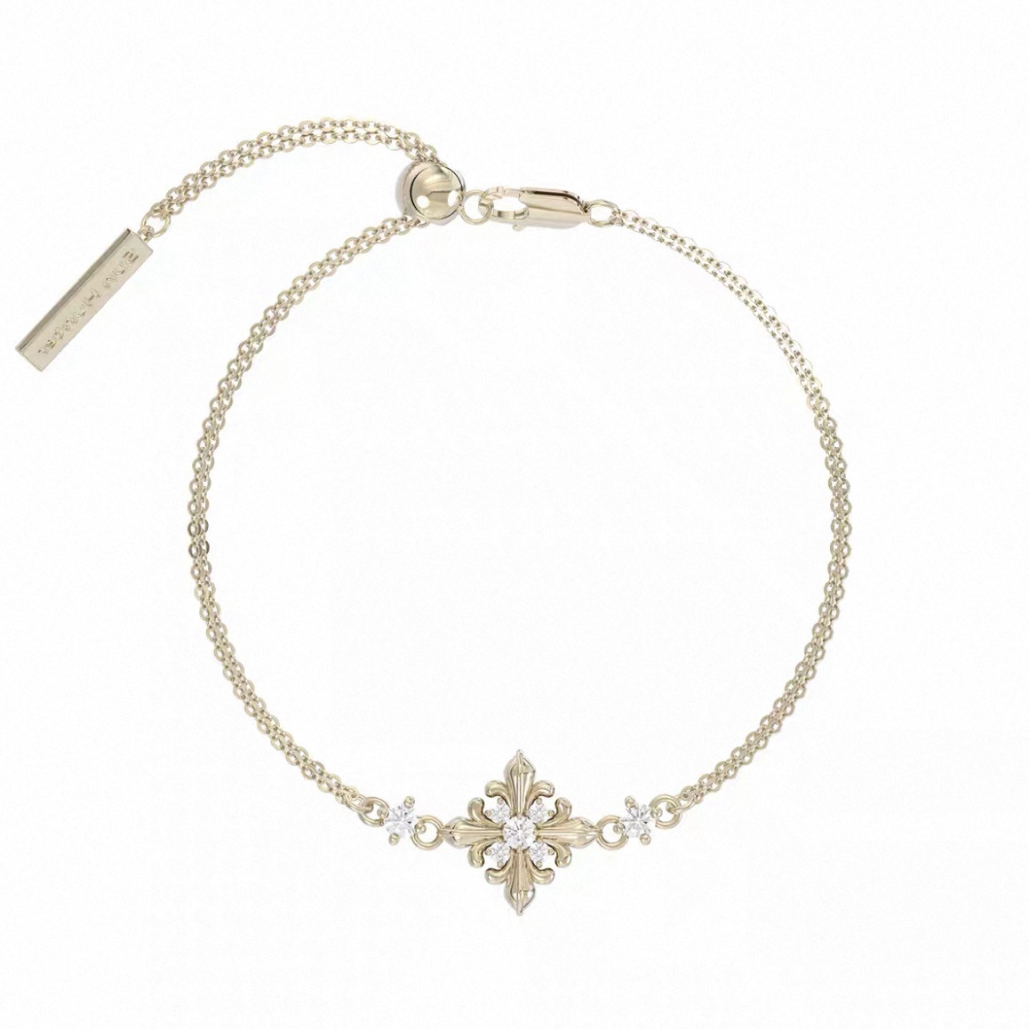 Maillard Style Copper Flowers Bracelet For Women In Silver, Perfect For Travel 2
