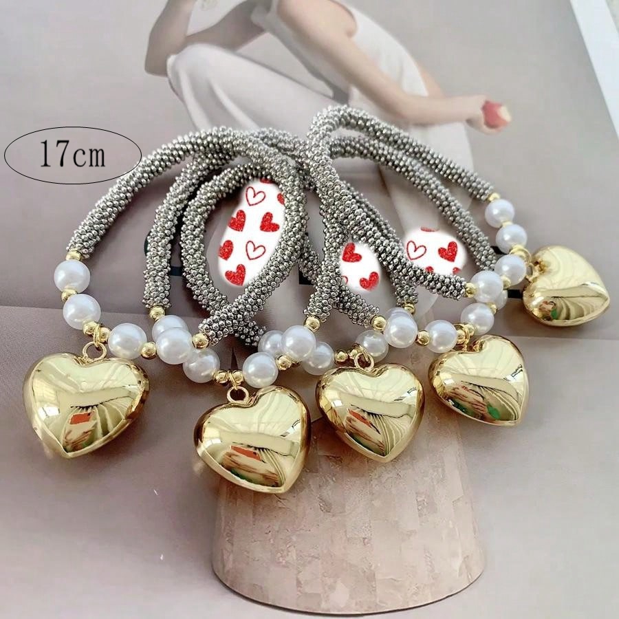 Copper Pearl Plating Heart Shape Copper Bracelets 2