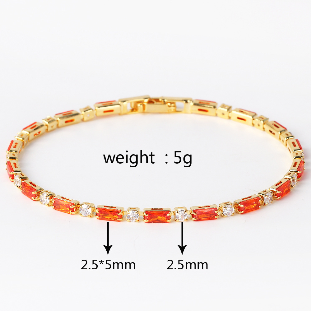 Copper Plating Geometric Zircon Bracelets 2
