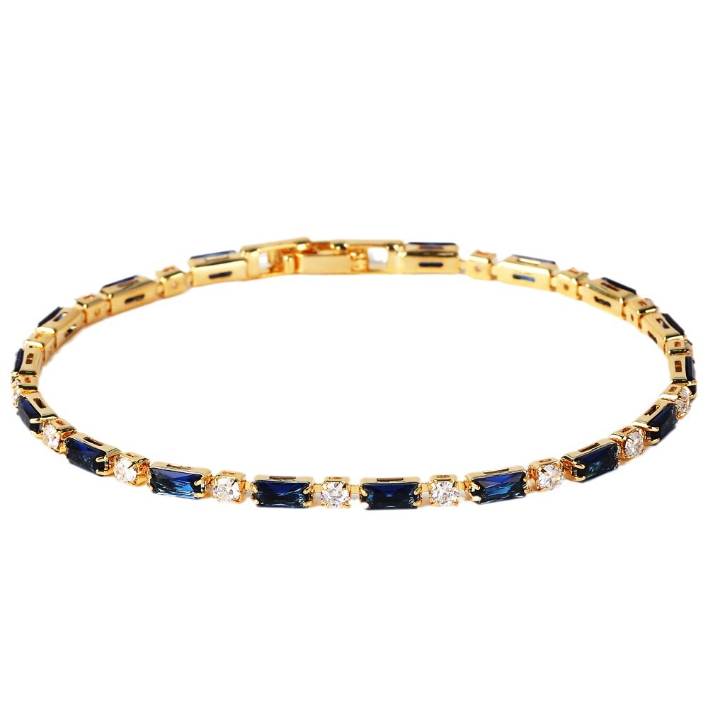 Copper Plating Geometric Zircon Bracelets 3