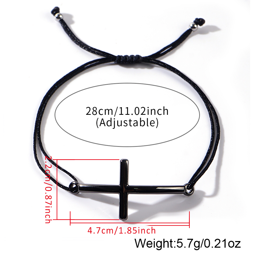 Cross Beading Drawstring Bracelet For Women With Copper Rope Chain Cord In Chain Design 2