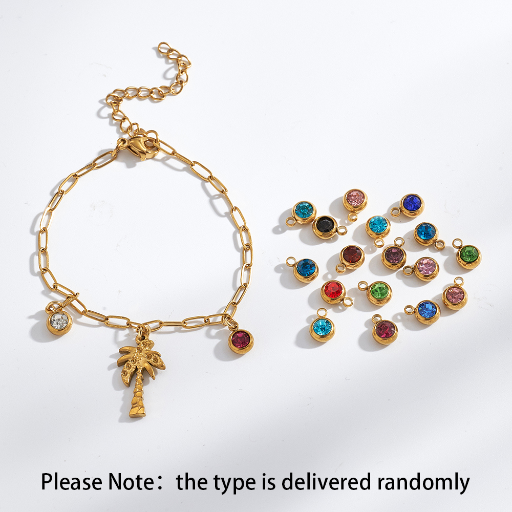 IG Style Cross Bracelet For Women Handmade With 304 Stainless Steel And 18K Real Gold Plated Featuring Glass Inlay And Paperclip Chain 2