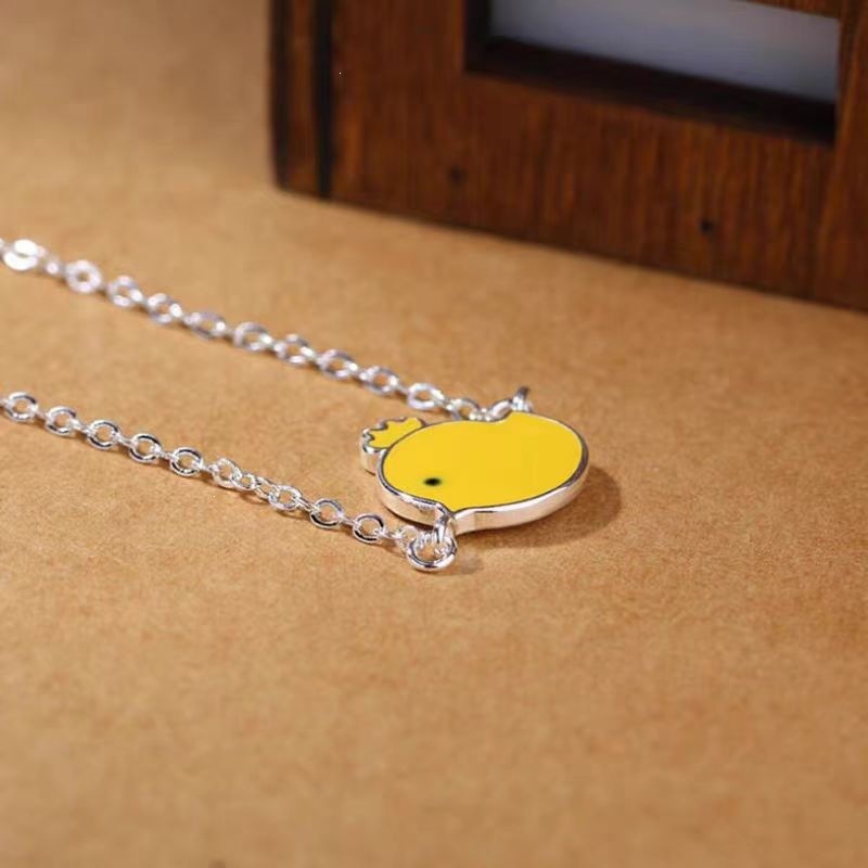 Cute Animal Enamel Copper Bracelet In Silver, Unisex Design 4
