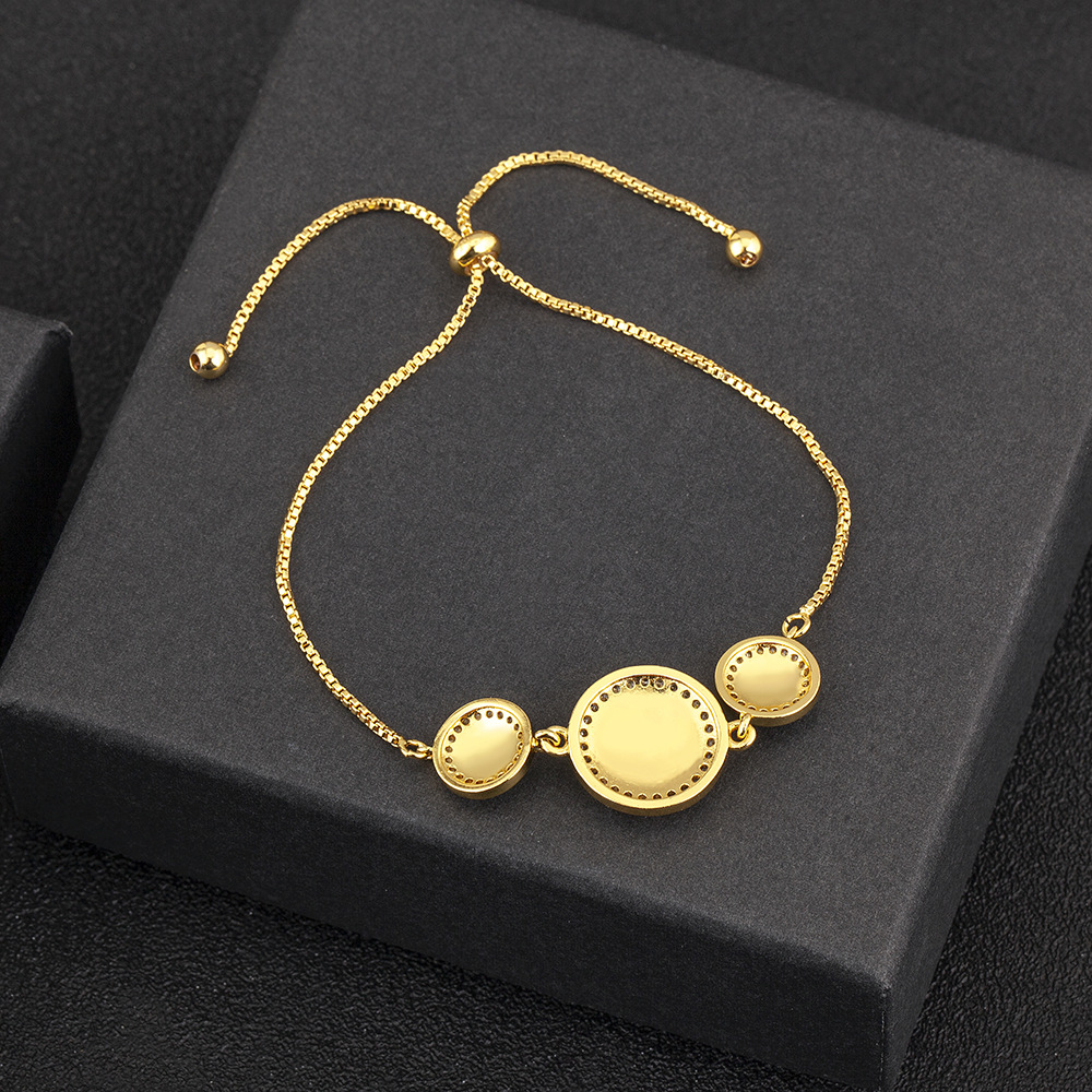 Devil's Eye Gold Copper Bracelets Bangle With 18K Real Gold Plated Electroplated Finish And Stretch Adjustable Closure 4