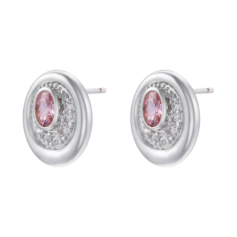 Devil's Eye Stud Earrings For Women With Zircon Inlay, Copper Base, And 18K Real Gold Water Plating 5