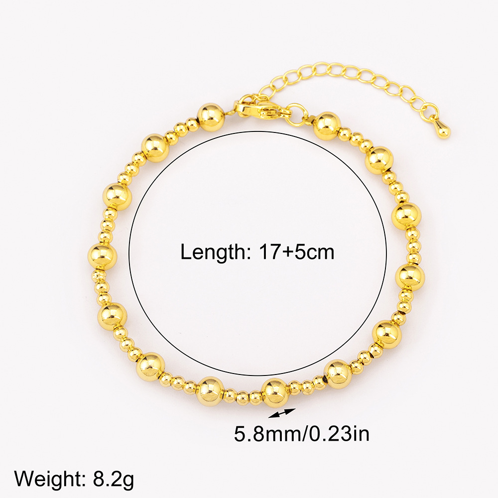 Electroplated Copper Beaded Bracelet Featuring Colour Beads With Elegant Bangle Design 2