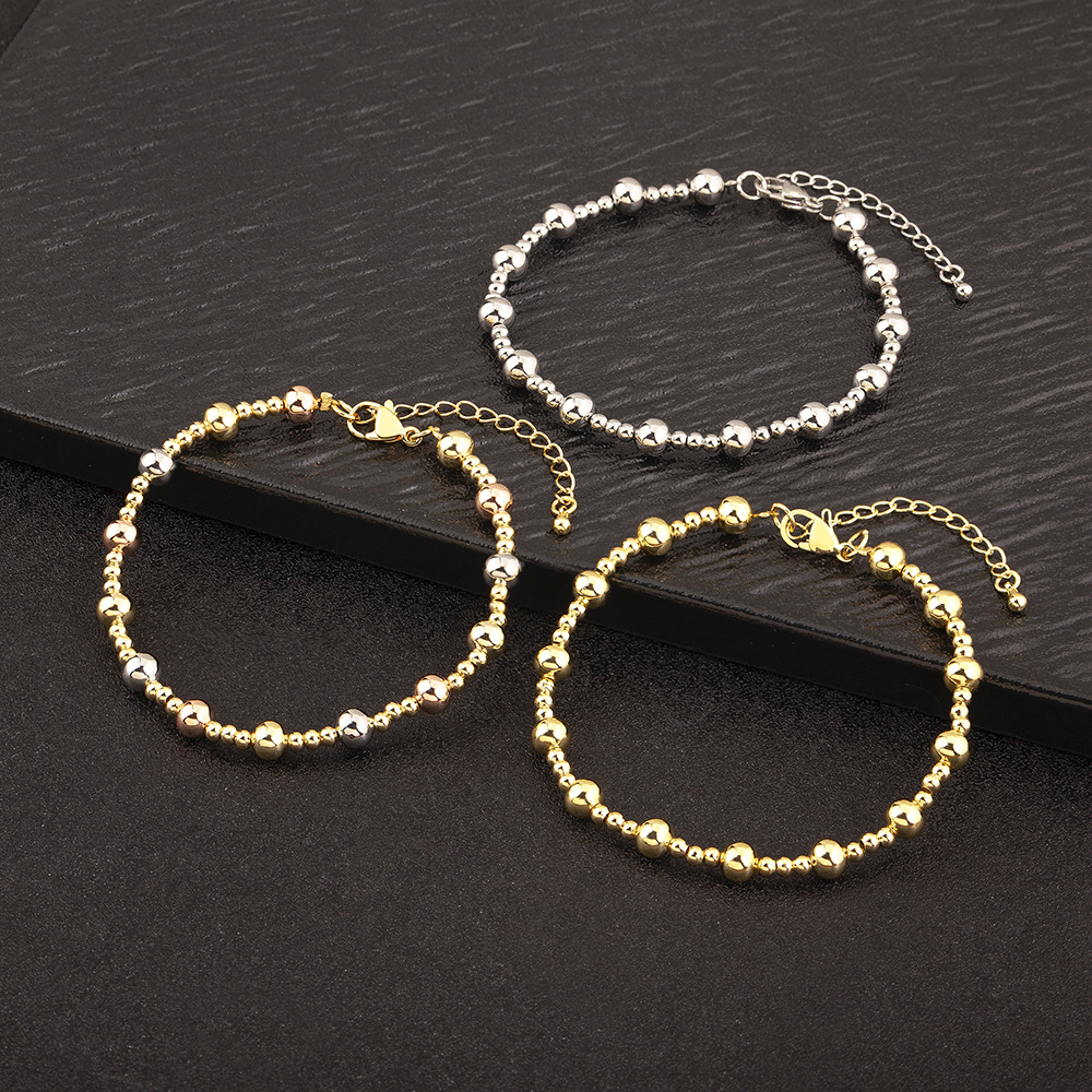 Electroplated Copper Beaded Bracelet Featuring Colour Beads With Elegant Bangle Design 4