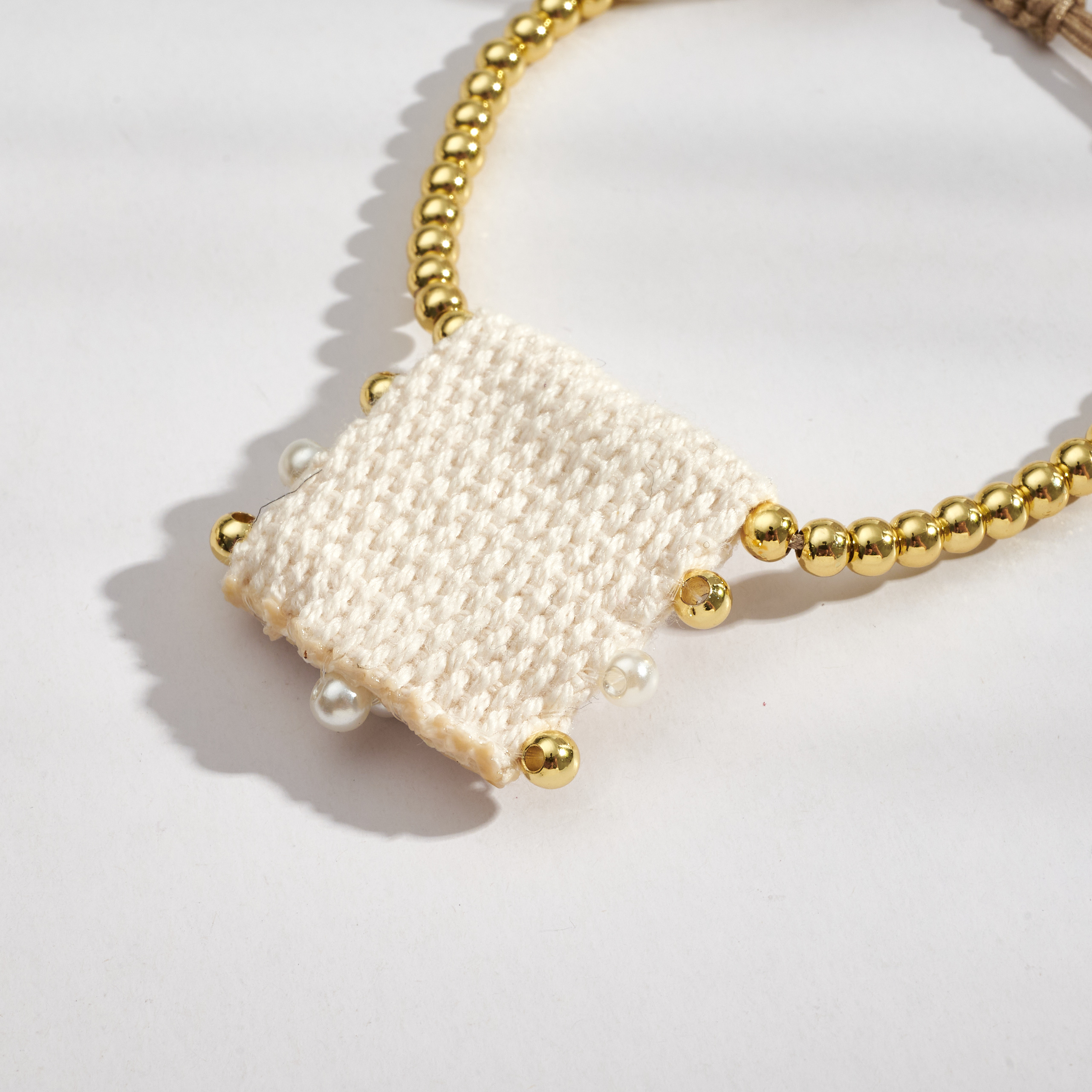 Electroplated Cross Bracelet For Women In Long-Lasting Golden Plated Copper With Woven Chain 5