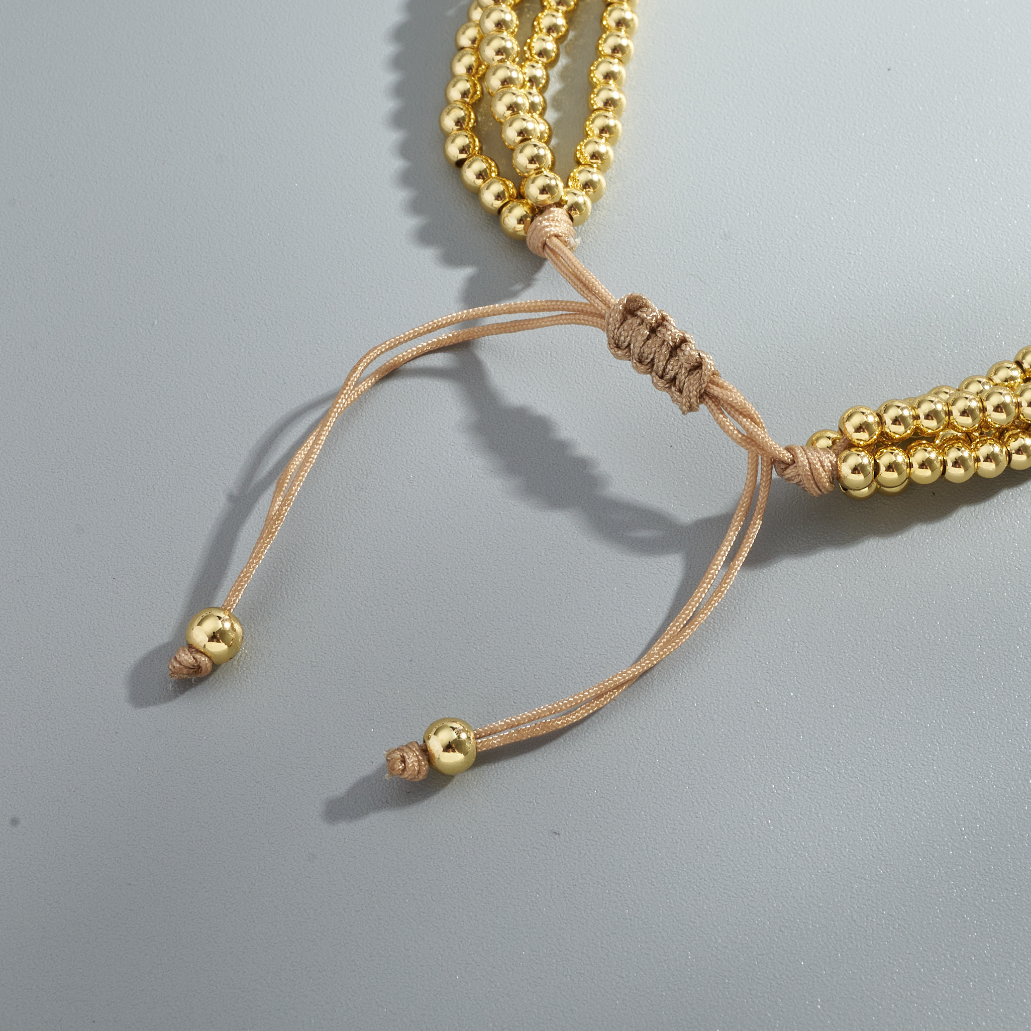 Love Electroplated Polyester Bracelet With Long-Lasting Golden Plated Finish Featuring Woven Chain Design For Unisex 4