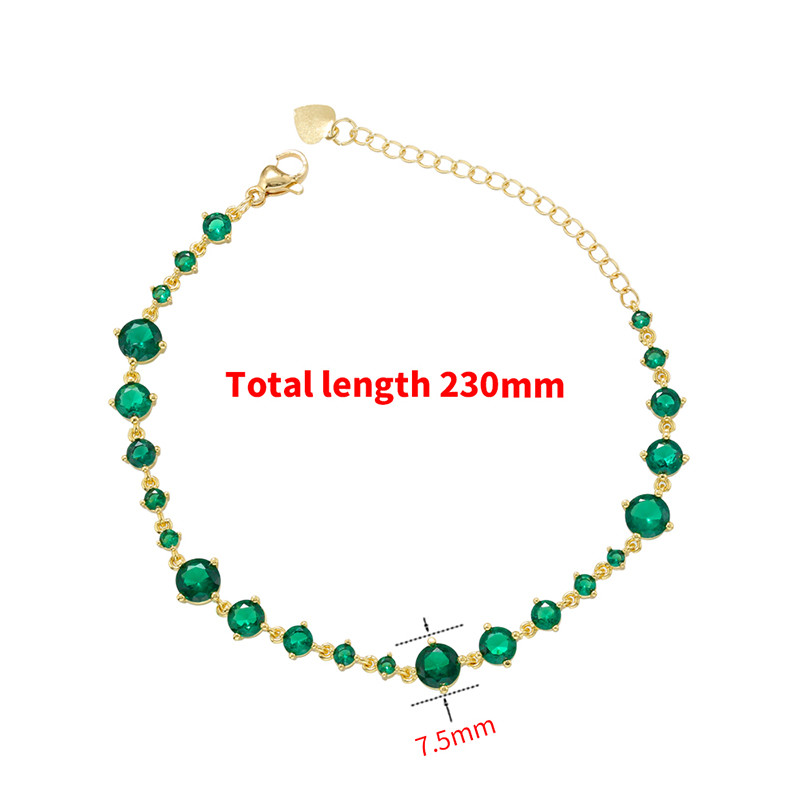 Round Copper Circle Bracelet For Women With O-Link Chain, 18K Gold Plated Design