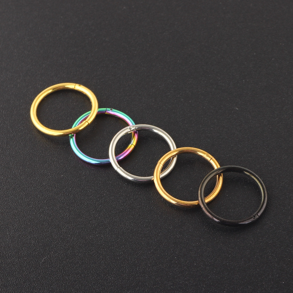 Ethnic Style Flowers Nose Ring For Unisex, Made Of Durable Titanium Steel, 1 Piece Stud Earring For Daily Wear