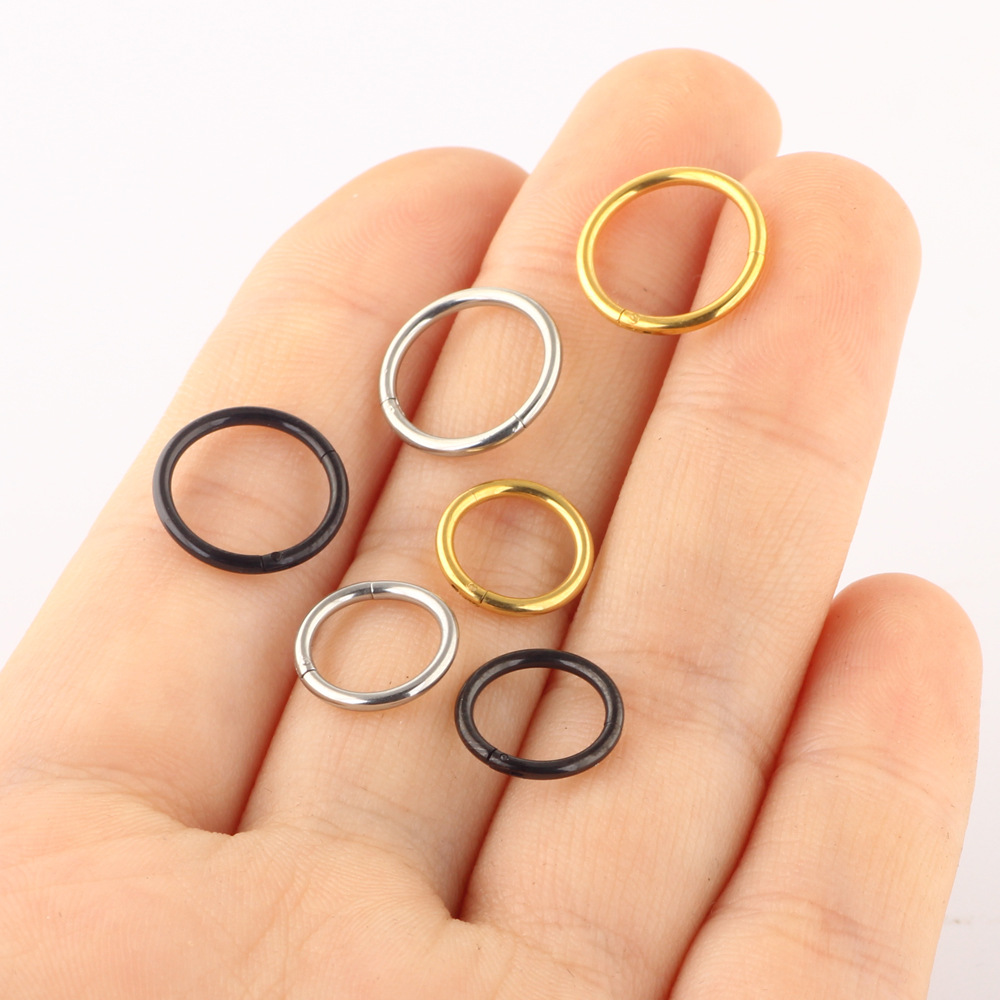 Ethnic Style Flowers Nose Ring For Unisex, Made Of Durable Titanium Steel, 1 Piece Stud Earring For Daily Wear 2
