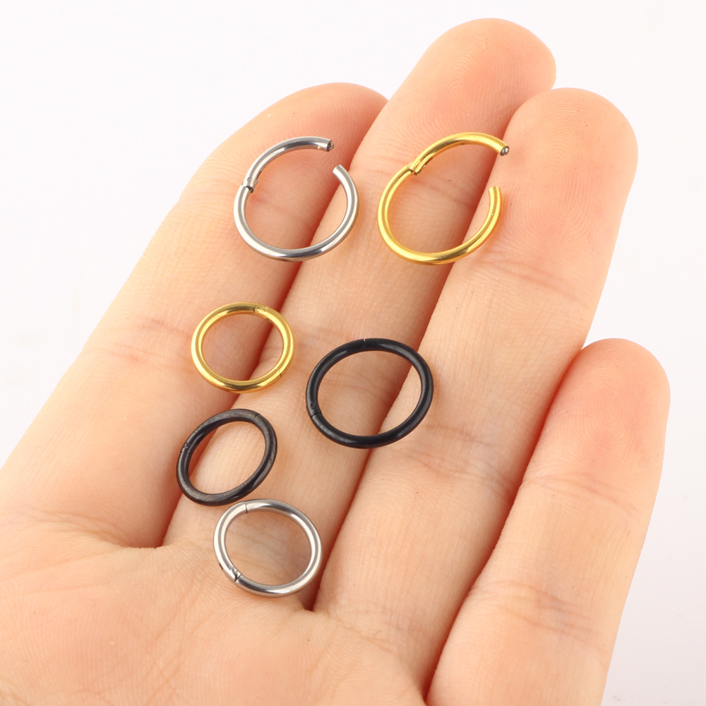 Ethnic Style Flowers Nose Ring For Unisex, Made Of Durable Titanium Steel, 1 Piece Stud Earring For Daily Wear 3