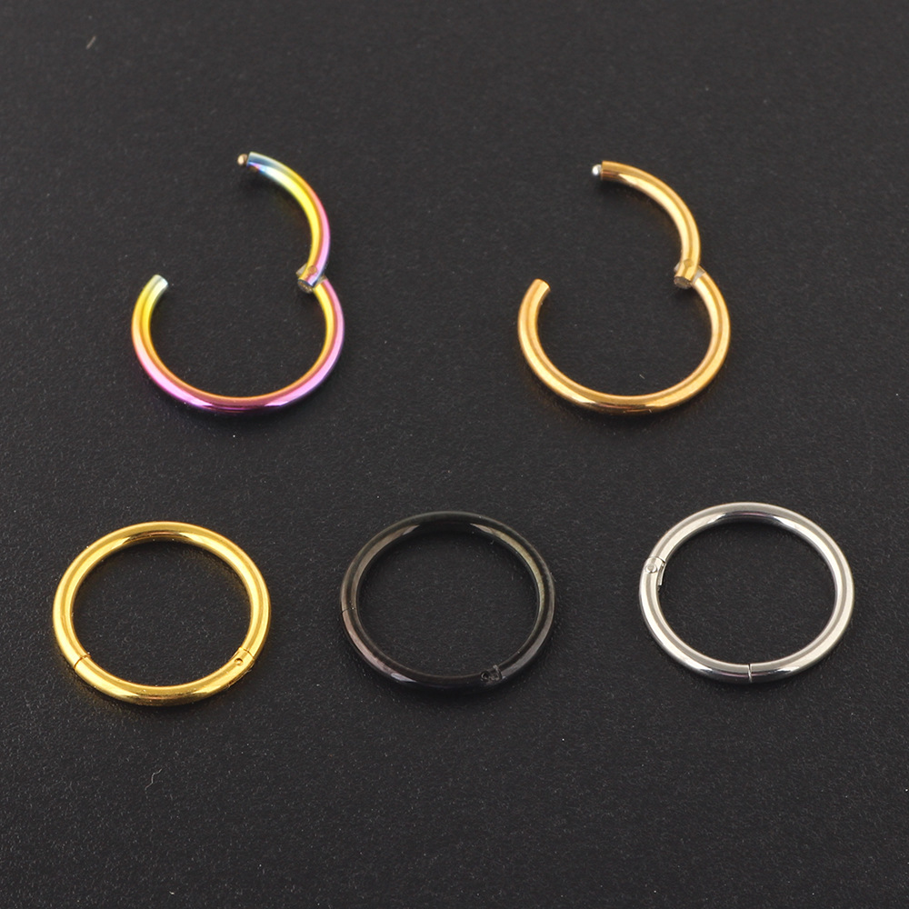 Ethnic Style Flowers Nose Ring For Unisex, Made Of Durable Titanium Steel, 1 Piece Stud Earring For Daily Wear 4