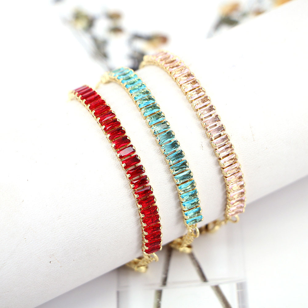 Geometric Copper Bracelet For Women With Electroplated Design Featuring Natural Pink Artificial Gemstones 2