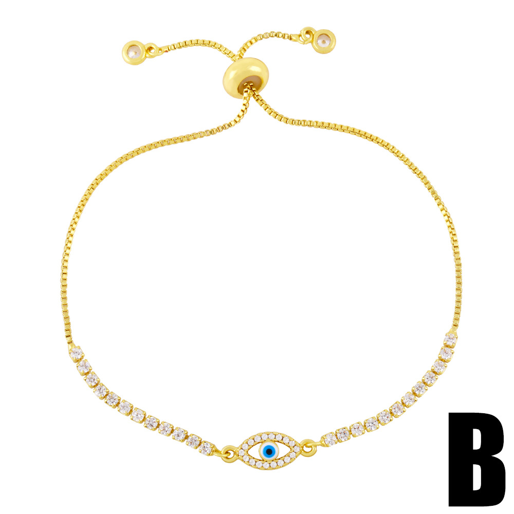 Heart Shape Copper Bracelet For Women Featuring Splicing Design With 18K Gold Plated Finish And Artificial Gemstones Inlay 3