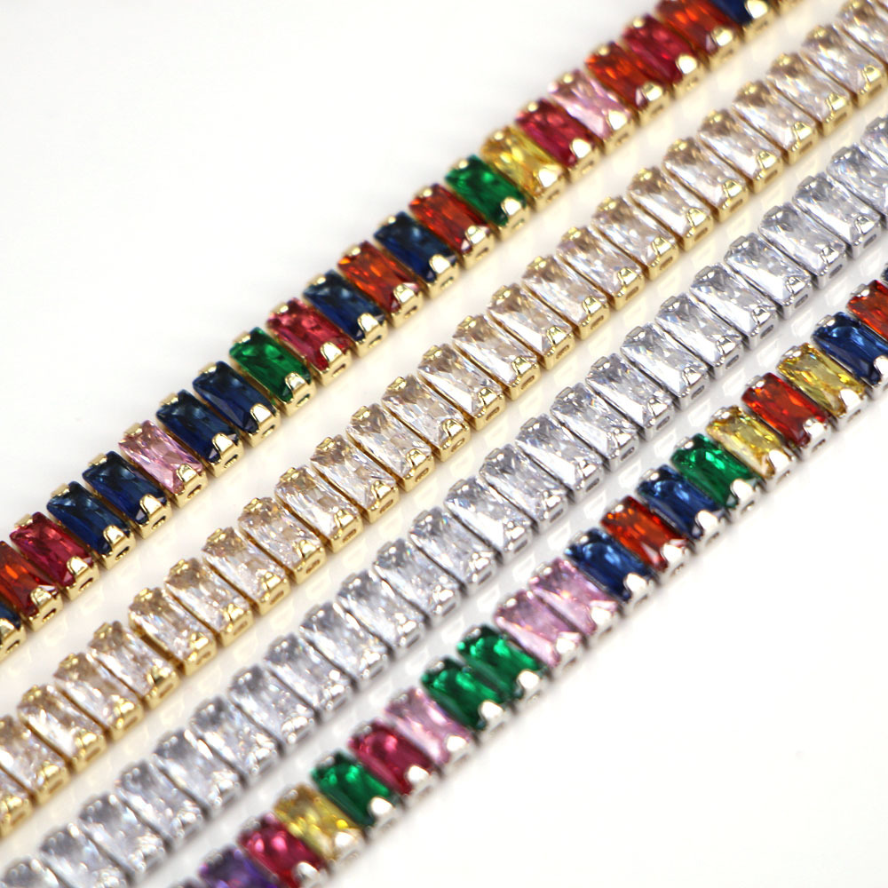 Geometric Copper Bracelet For Women Featuring Electroplated Design With Artificial Gemstones, Ideal For Anniversary 4