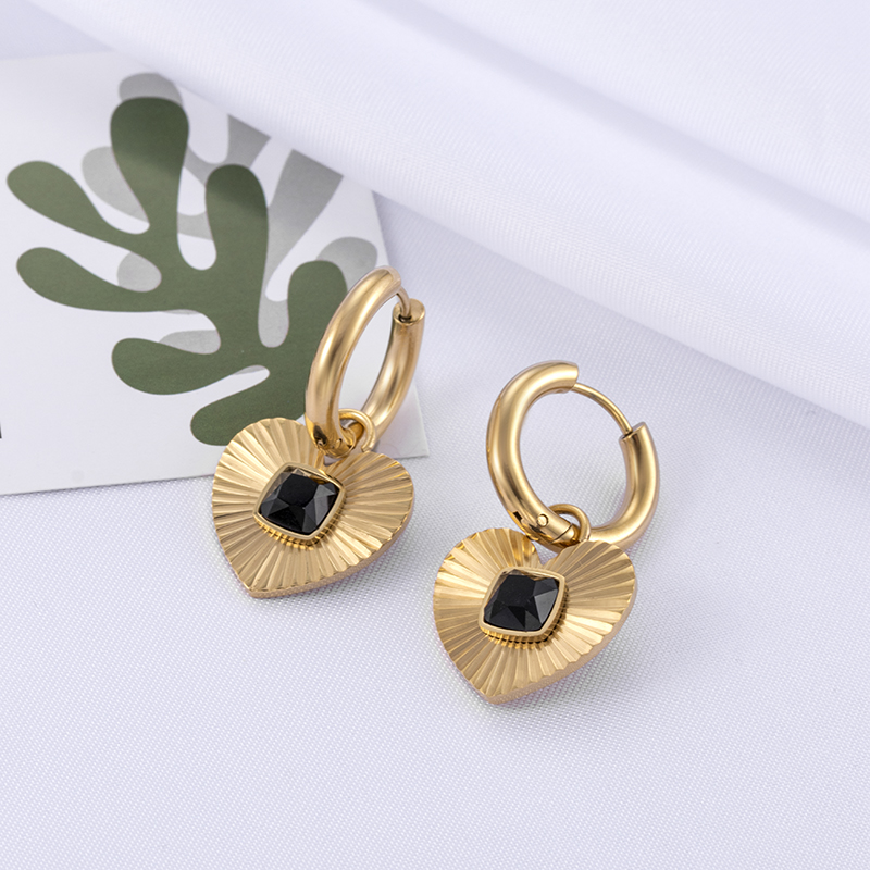 Square Drop Earrings For Women Featuring 18K Gold Plated Design With 304 Stainless Steel Posts And Zircon Inlay 6