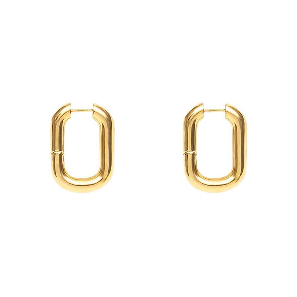 Exaggerated U Shape Earrings For Women In Titanium Steel With Titanium Steel Ear Pins 4