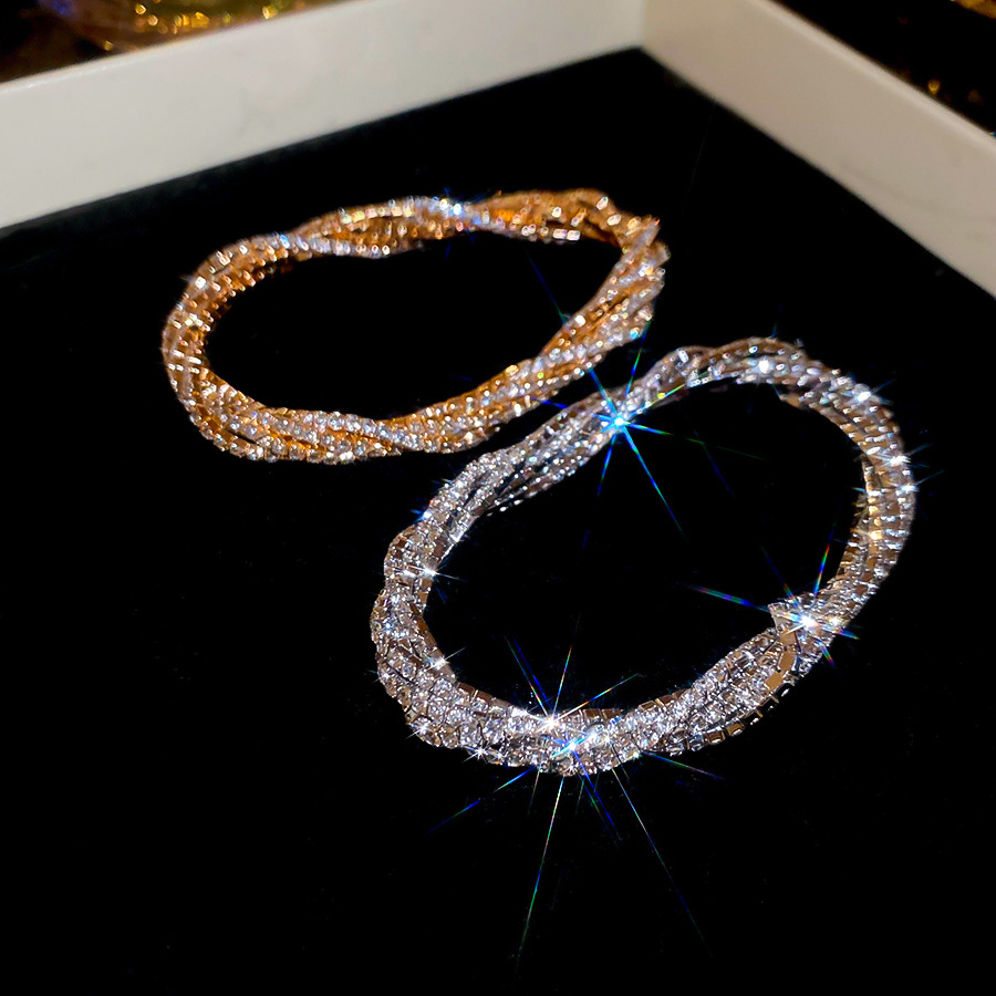 Exquisite Multi-Layer Wrapped Diamond Bracelet Ultra-Shiny Elegant European Style Women's Luxury Sensation Hand Jewelry 2