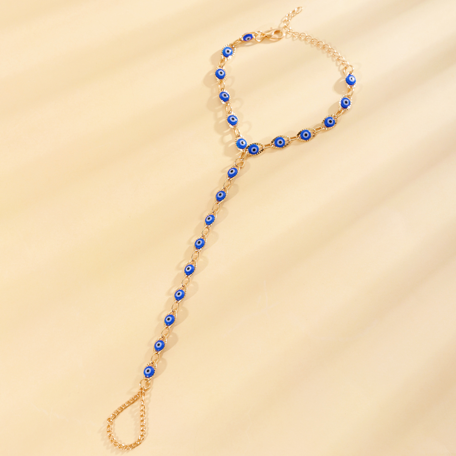 Eye Pattern Women's Bracelet With Copper Chain And Copper Pendant, Electroplated With KC Golden Plating 4