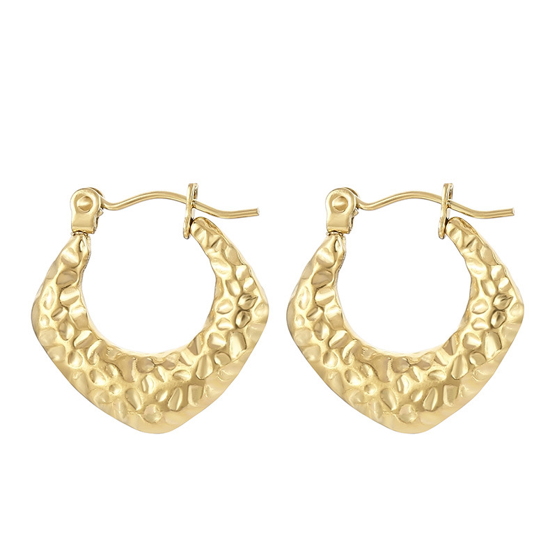 C Shape Hoop Earrings For Women, Waterproof Non Tarnish 304 Stainless Steel With PVD Coated 18K Gold Plated Finish 2