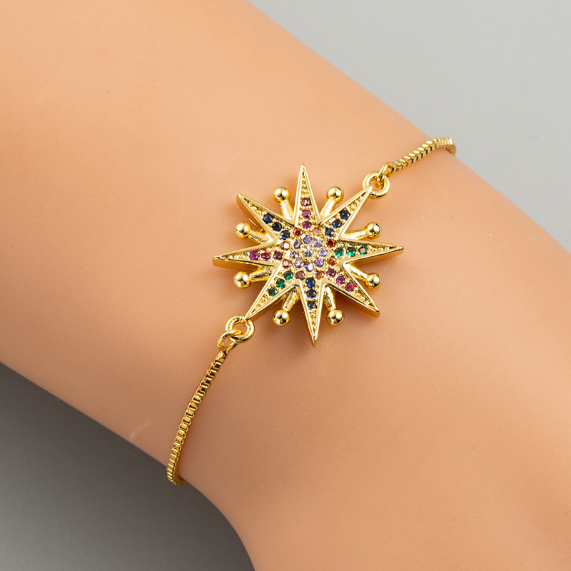 Animal Copper Bracelet For Women With Water Plating And Rhinestone Inlay, Featuring Alloy Chain And Pendant 2