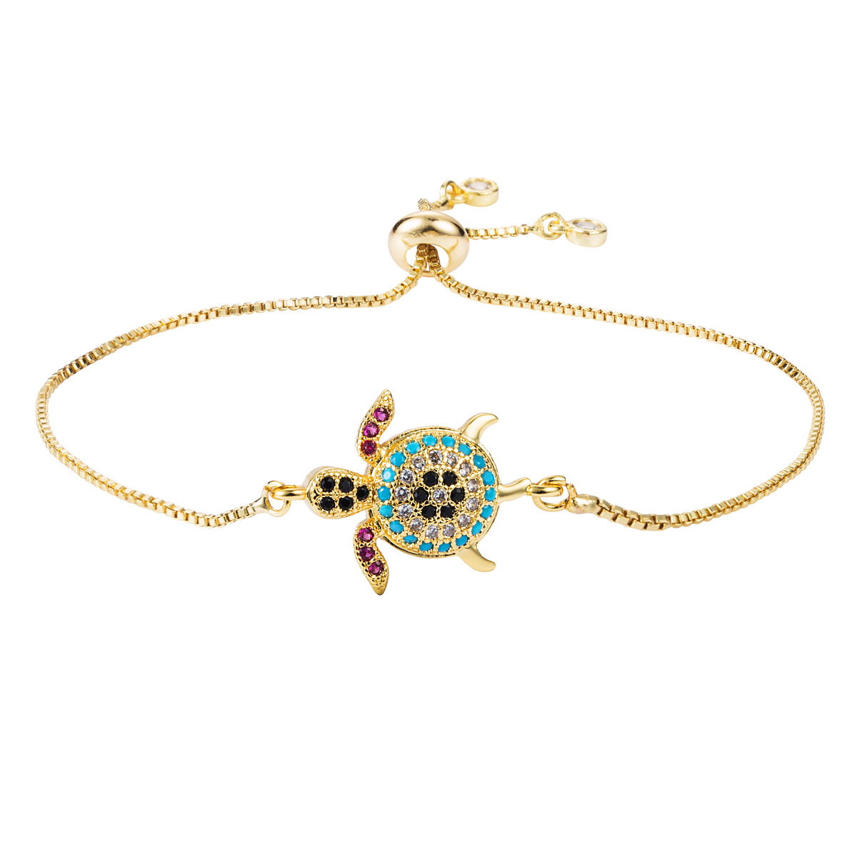 Animal Copper Bracelet For Women With Water Plating And Rhinestone Inlay, Featuring Alloy Chain And Pendant 5
