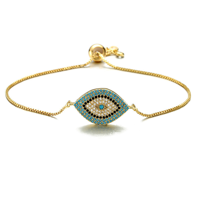 Devil's Eye Copper Bracelet For Women With Zircon Inlay, Fashion Style, Perfect For Anniversary 5