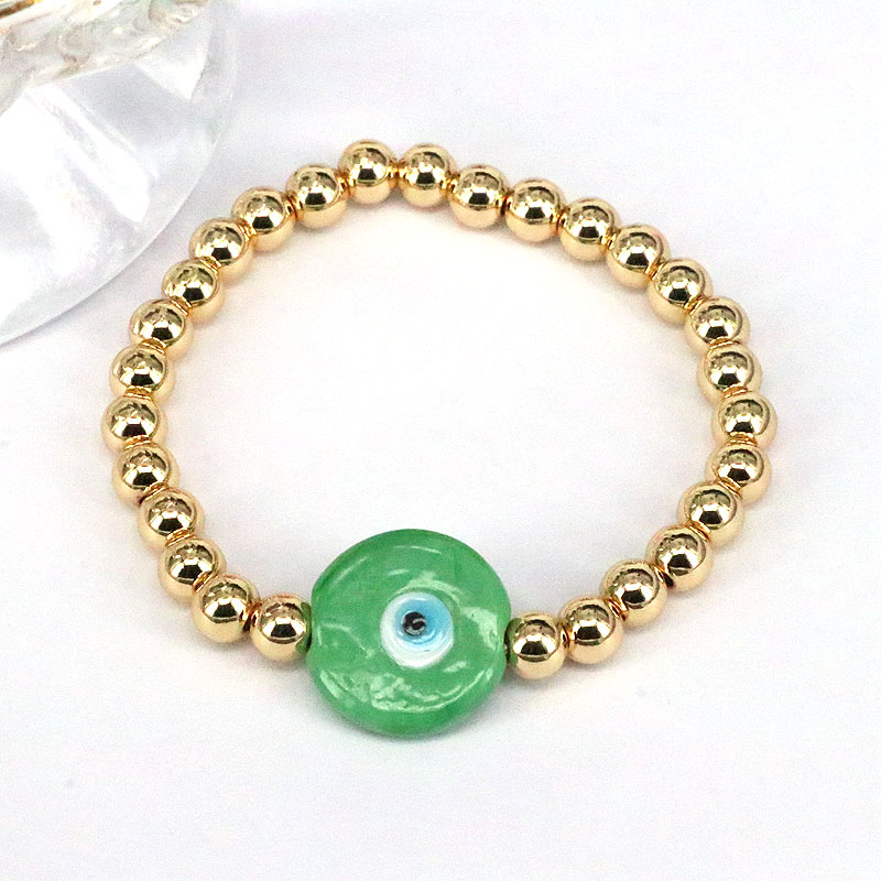 Geometric Glass Bracelet For Women Featuring Irregular Design With Glass Bead Inlay In IG Style 2