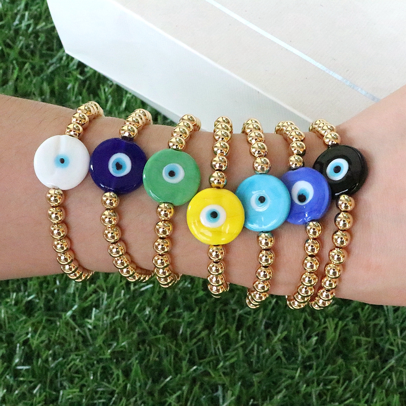 Geometric Glass Bracelet For Women Featuring Irregular Design With Glass Bead Inlay In IG Style 9