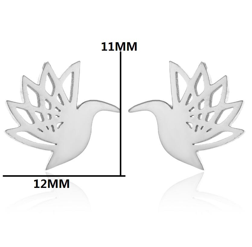 Electroplated Animal Zodiac Stud Earrings For Women With 304 Stainless Steel Ear Pins And 18K Real Gold PVD Coating 5