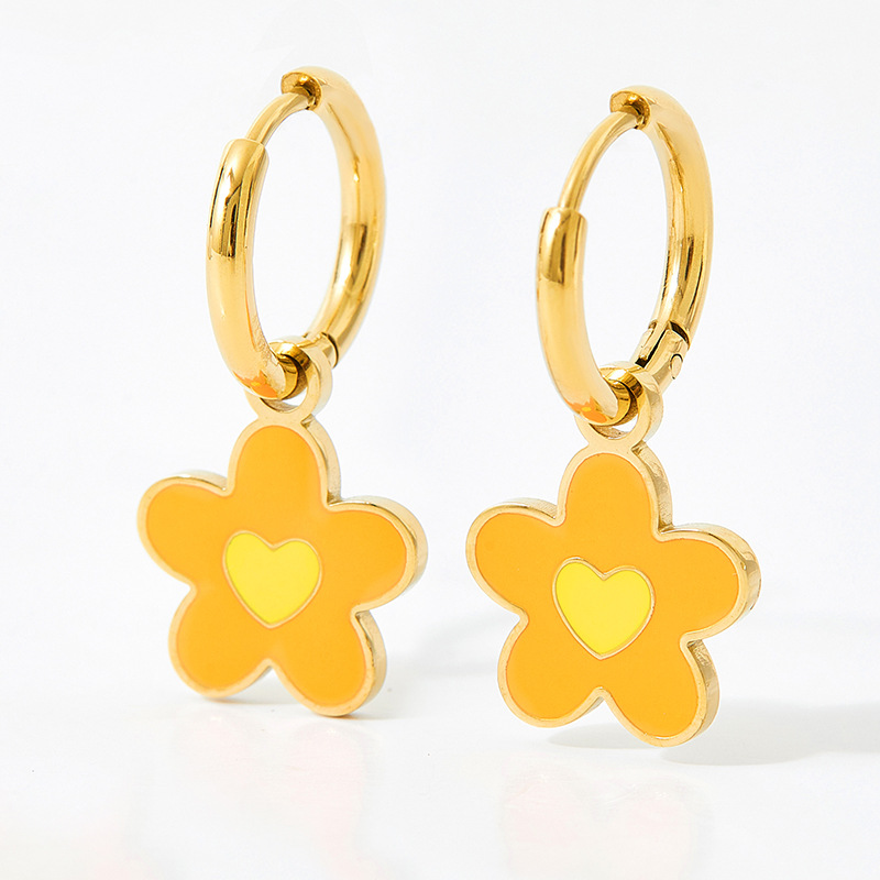 Geometric Electroplated Earrings For Women In 304 Stainless Steel With Real Gold PVD Coating And Stone-Free Inlay 3