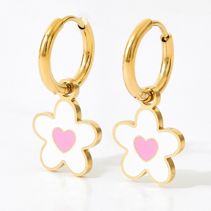 Geometric Electroplated Earrings For Women In 304 Stainless Steel With Real Gold PVD Coating And Stone-Free Inlay 5
