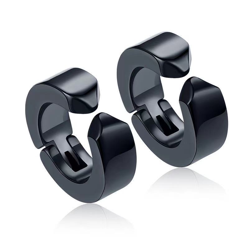 Fashion Geometric Clip Earrings Featuring 18K Real Gold Plated Electroplated Design With 201 Stainless Steel Posts For Unisex