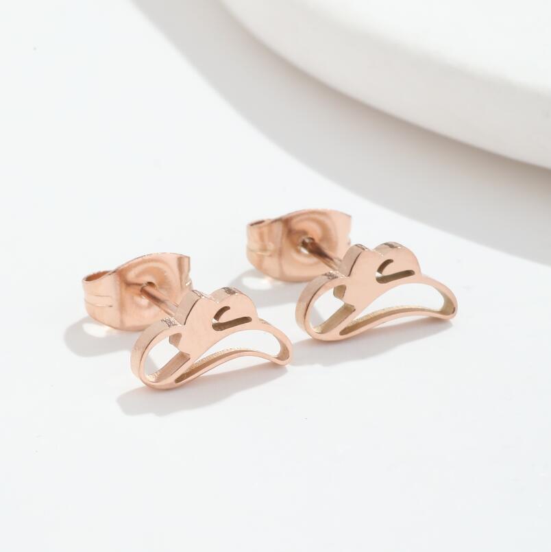 Electroplated Hat Earrings For Women With 316 Stainless Steel Studs And Real Gold PVD Coating 5