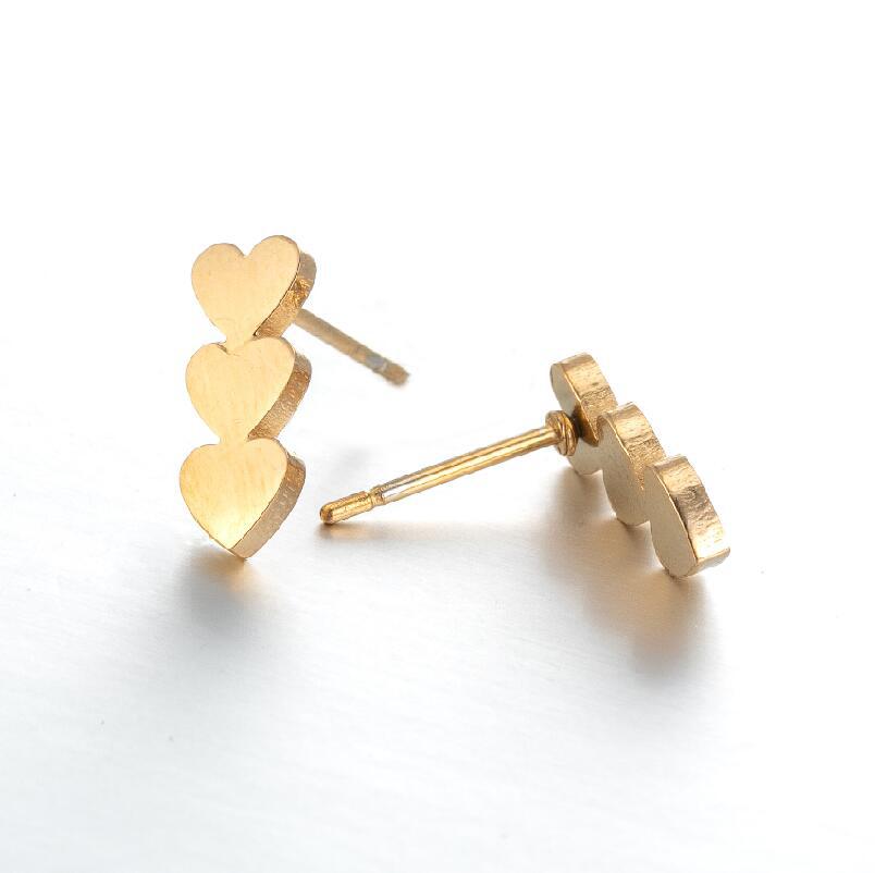 Geometric Cut 18K Real Gold Plated Earrings For Women With 304 Stainless Steel Studs Featuring PVD Coating 2