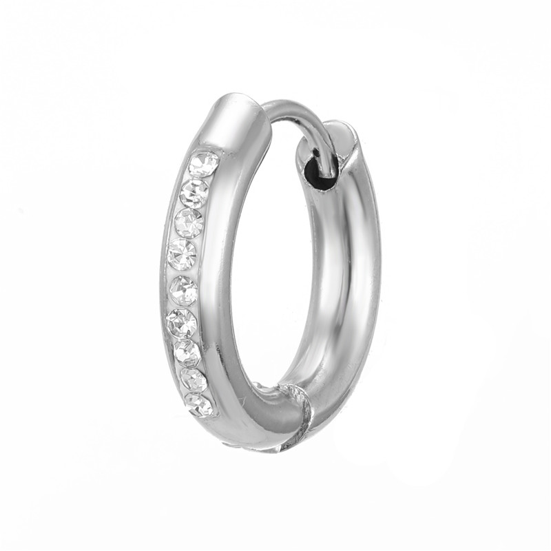 Irregular Hoop Earrings In 201 Stainless Steel With Titanium Steel Inlay, Electroplated Design, Unisex Style 2