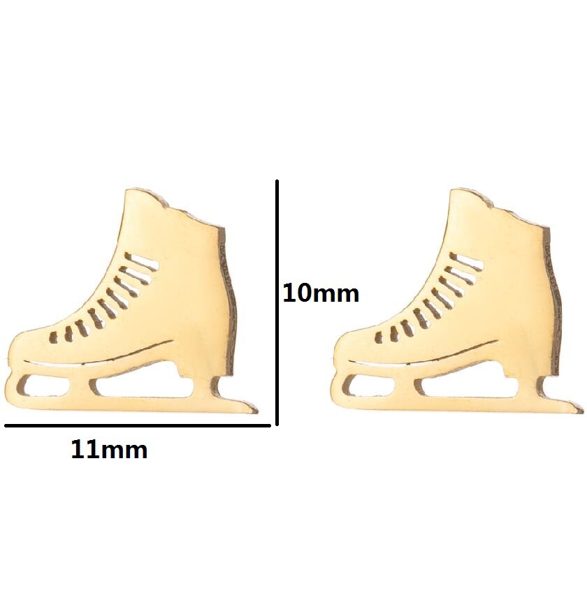 Electroplated Sports Series Earrings For Women With 304 Stainless Steel Ear Pins And 18K Real Gold PVD Coating 2