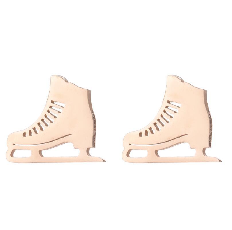 Electroplated Sports Series Earrings For Women With 304 Stainless Steel Ear Pins And 18K Real Gold PVD Coating 4
