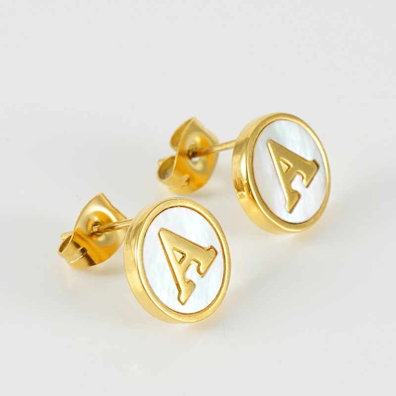 Electroplated 18K Gold Plated Stud Earrings For Women With 304 Stainless Steel PVD Coated Ear Pins 2